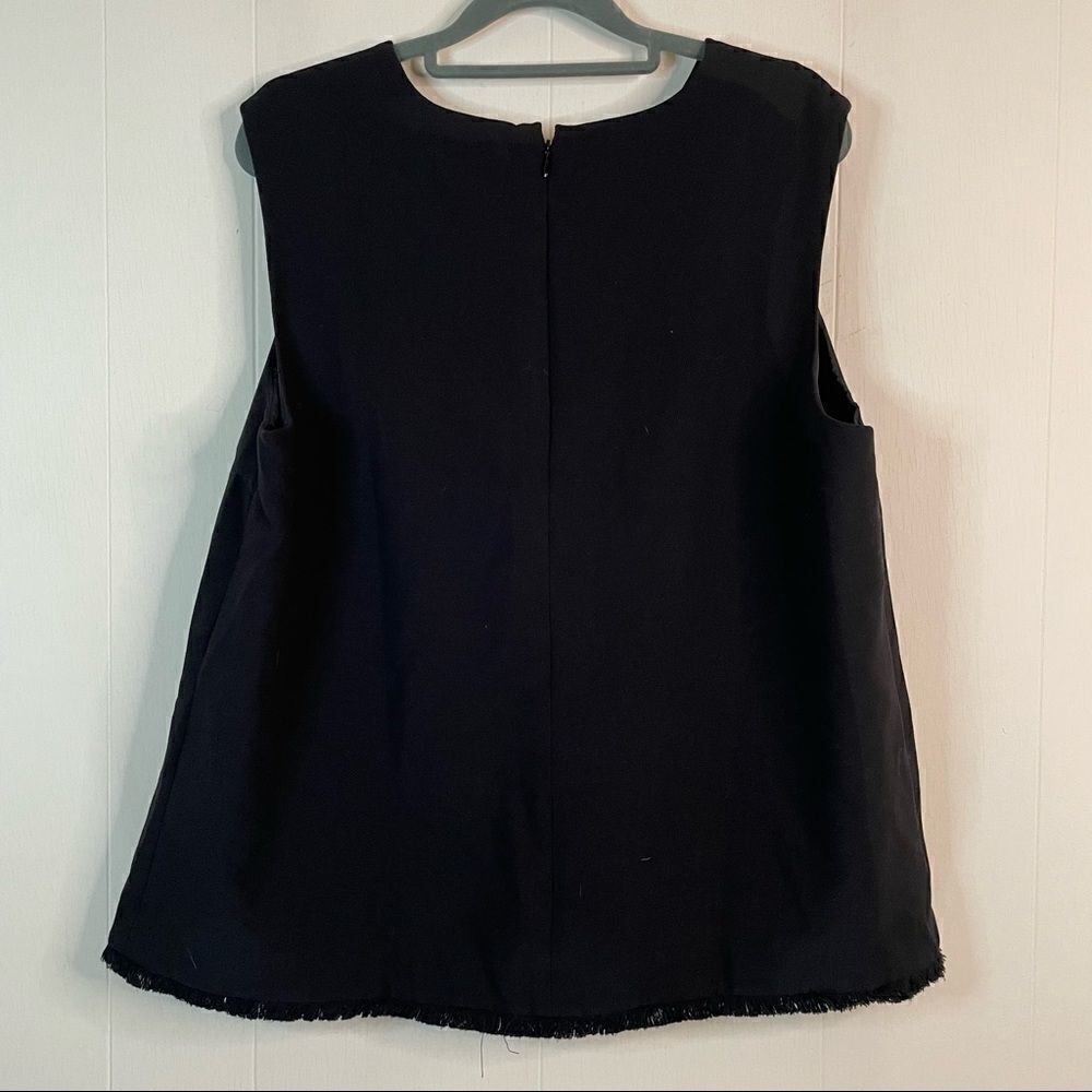 Victoria Beckham for Target Black Fringed Top - Picture 2 of 3